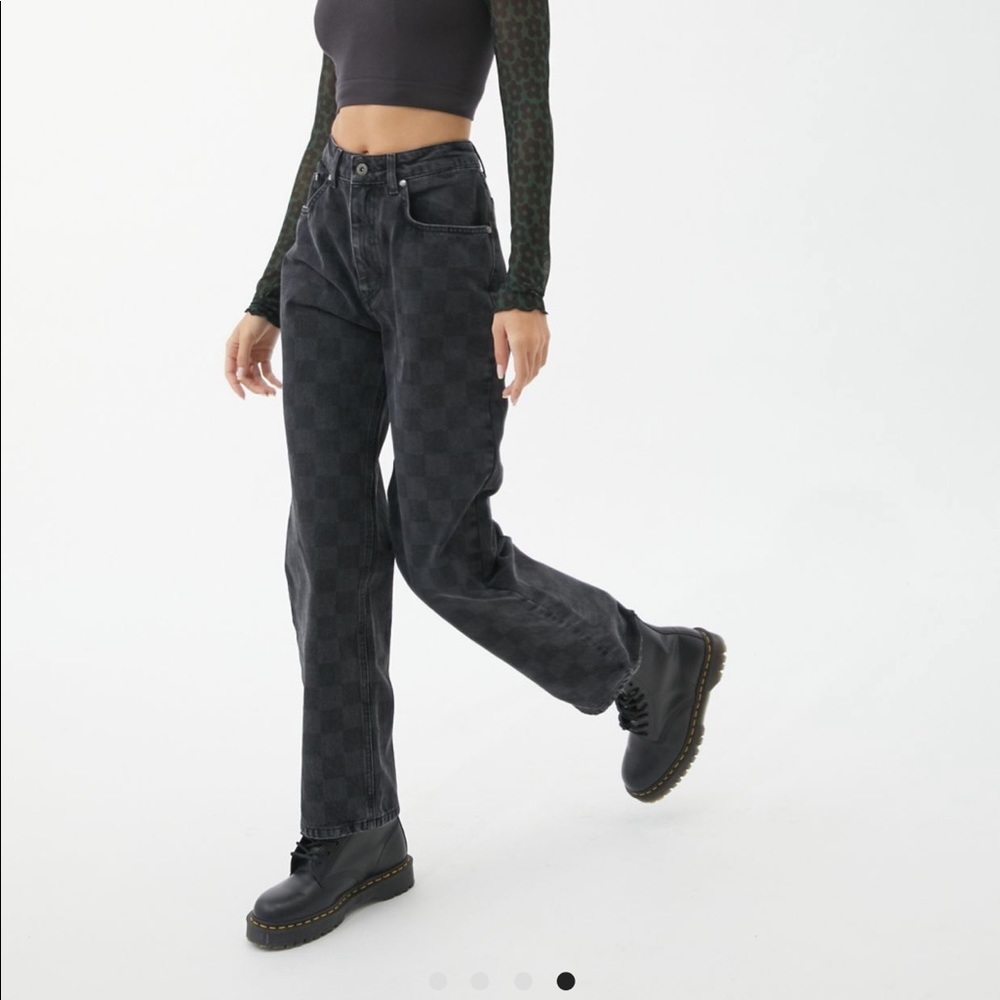 Ragged Priest Black Checkerboard Jeans